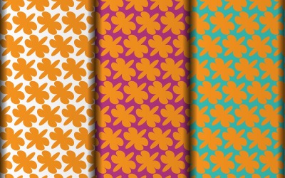 Vektorset mit nahtlosem Musterdesign im Vektor-EPS-Blumenstil