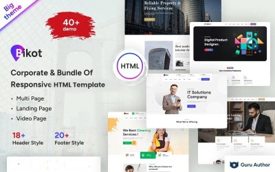 Bikot - Corporate &amp;amp; Multipurpose HTML5-webbplatsmall