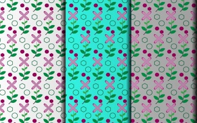 Design de padrão vetorial geométrico sem costura floral