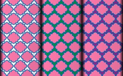 Egyszerű geometrikus virágmintás design