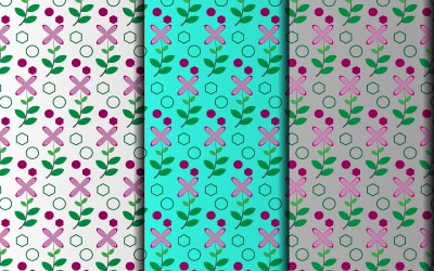 Floral seamless geometric vector pattern design