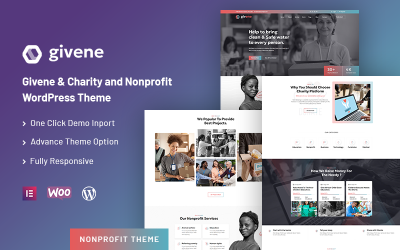 Givene – Jótékonysági és nonprofit WordPress téma