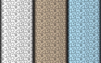 Modello di disegno geometrico floreale vettoriale