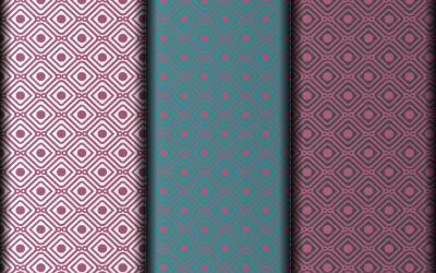 Nahtloses geometrisches Vektor-EPS-Blumenmuster-Design