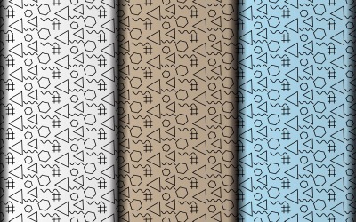 Plantilla de diseño de patrón de vector floral geométrico