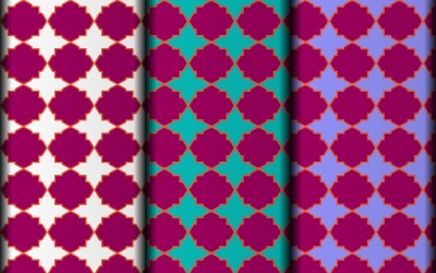 Simple geometric floral pattern design template