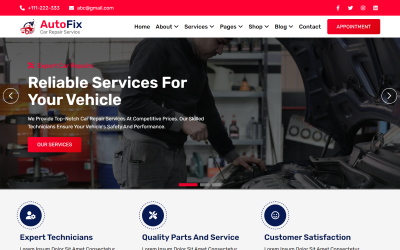 AutoFix - Modèle de site Web HTML5 pour services de réparation automobile
