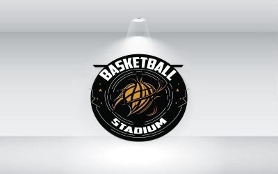 Basketbalstadion Logo Vector Bestand