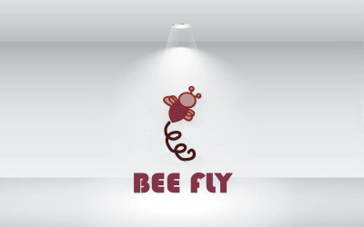 Bee Fly Logo Vector File for kids