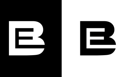 Beginletter be, eb abstract bedrijf of merk Logo Design