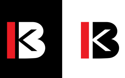 Bk, kb Lettera iniziale astratta del logo aziendale o del marchio