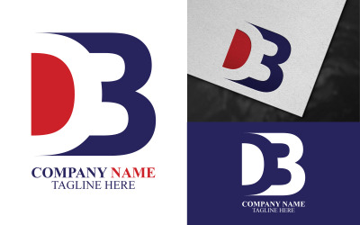 Design creativo del modello di logo della lettera DB