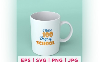 Jag tacklade 100 dagars skola citat klistermärken