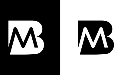 Lettera iniziale bm, mb azienda astratta o logo del marchio Design