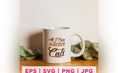 Allt jag bryr mig om Cats Cat Rescue Quote Stickers