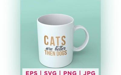 Katter är bättre än hundar Cat Rescue Quote Stickers