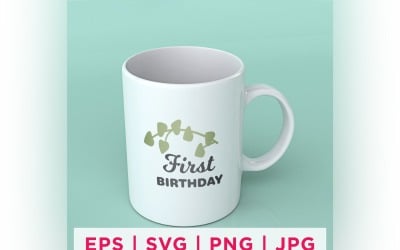 First Birthday Baby Milestone Design&#039;s Quote Stickers