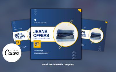 Jeans-Mode-Verkaufsvorlage