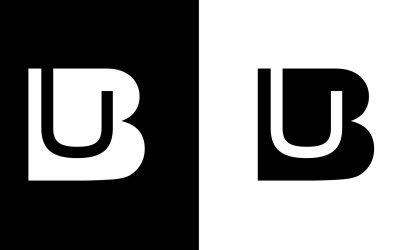 Letra inicial bu, ub empresa abstracta o diseño de logotipo de marca