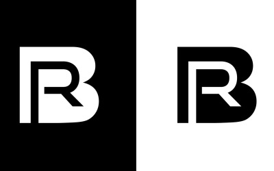 Lettera iniziale br, rb società astratta o logo del marchio Design