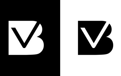 Lettre initiale bv, vb résumé entreprise ou marque Logo Design