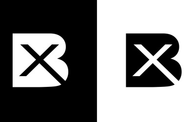 Lettre initiale bx, xb abstraite société ou marque Logo Design