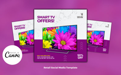 Modèle de flyer Canva pour les ventes de téléviseurs intelligents