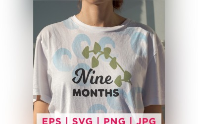 Nine Month Baby Milestone Design's Quote Stickers