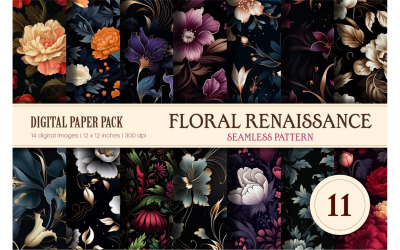Florale nahtlose Muster 11. Renaissance.