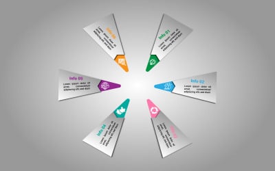 Plantilla de presentación de elementos infográficos simples