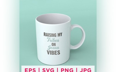 Raising My Tribes On Jesus Vibes Faith Quote Stickers