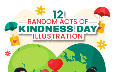 12 willekeurige daden van vriendelijkheid illustratie