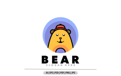 Bear line symbol logo template illustration design