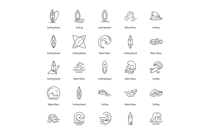 冲浪图标集 冲浪图标捆绑包