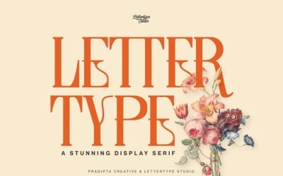 Tapez une lettre avec un superbe Serif d&amp;#39;affichage