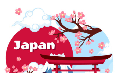 16 Japan Nationale Stichtingsdag vectorillustratie