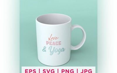 Amore pace e yoga Design adesivo yoga