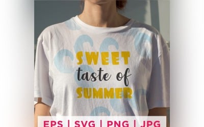 Süßer Geschmack des Sommeraufkleberdesigns