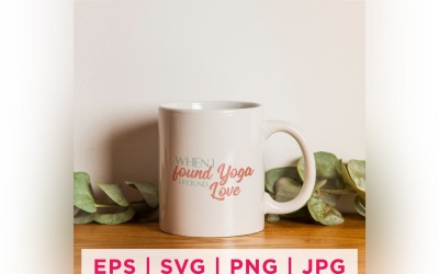 Quando ho trovato Yoga ho trovato il design dell&amp;#39;adesivo Love Yoga