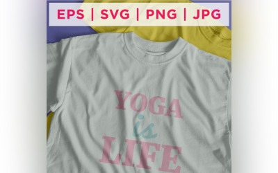 Lo yoga è la vita. Design adesivo yoga