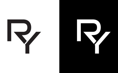 Carta ry, ano empresa abstrata ou design de logotipo de marca