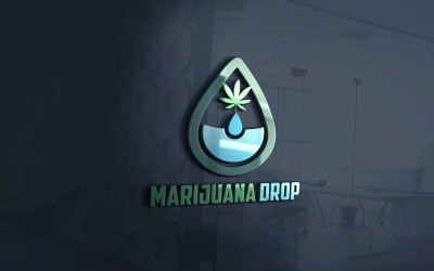 大麻水滴标志矢量文件