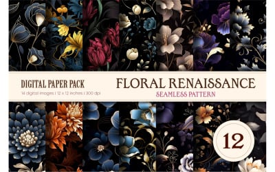 Floral Seamless Patterns 12. Renaissance.