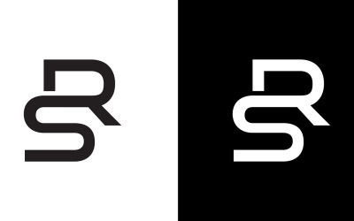 Letra rs, sr resumen empresa o marca Diseño de logotipo