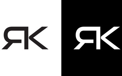 Letter rk, kr absztrakt cég vagy márka Logo Design