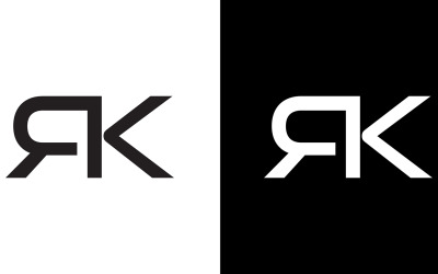 Lettre rk, kr abstraite entreprise ou marque Logo Design