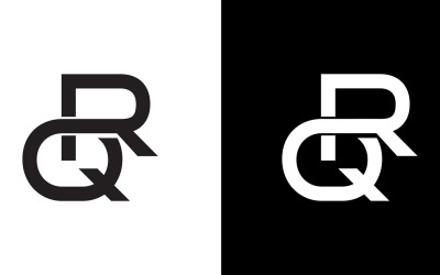 Levél rq, qr absztrakt cég vagy márka Logo Design