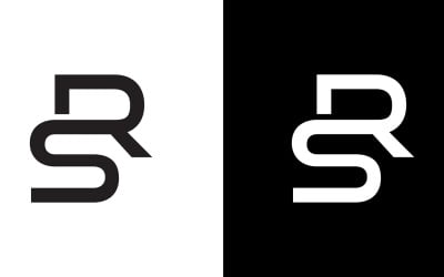 Litera rs, sr abstrakcyjny projekt logo firmy lub marki