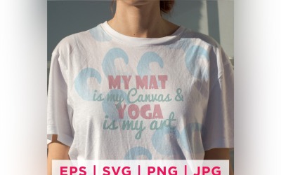 Il mio tappetino è la mia tela e Yoga è la mia arte Adesivo per yoga