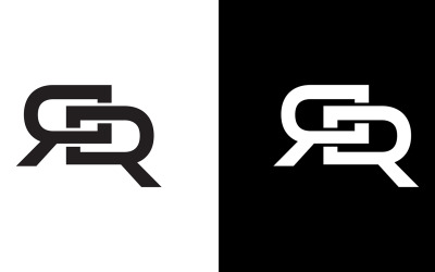 Rr, r Carta abstracta empresa o diseño de logotipo de marca